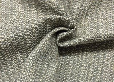 BALLARD DESIGNS COCO TWEED PEWTER GRAY METALLIC THREADS FABRIC BY THE YARD 55"W - Image 1 of 4