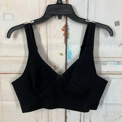 Fit For Me by Fruit of the Loom mezcla de algodón negro sin cables para mujer talla 40DD Foto 1 de 4