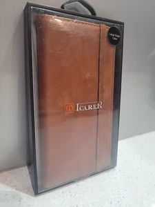 Universal Leather Dual Phone Wallet Case Card Holder Cover For iPhone/Samsung/LG - Picture 1 of 4
