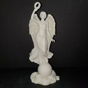 Angel of Peace Perched On World Marble Statue Art Veronese Designs 11" Tall