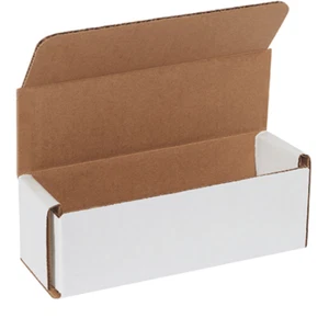 Pick Quantity! 1-200 6x2x2" White Corrugated Mailer Small Folding Box Light Ship - Picture 1 of 3