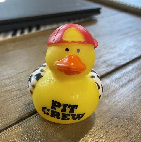 NASCAR Pit Crew Rubber Duck • Checkered Flag Ducky • Bath Earnhardt Cover