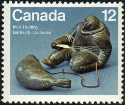 Canada sc#748 Inuit Hunting: Seal Hunter, Mint-NH - Image 1 of 2
