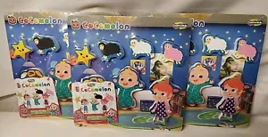 Lot Of 3 Cocomelon Bedtime Wooden Puzzles - Picture 1 of 1