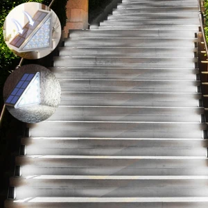 Solar Treppe Lampe 13 LED Treppenlicht Treppenbeleuchtung Stufen Treppenleuchte - Bild 1 von 11