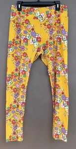 Lularoe T&C Leggings Amarillo Floral Disney Oculto Mickey Minnie Mouse Súper Suave - Imagen 1 de 7