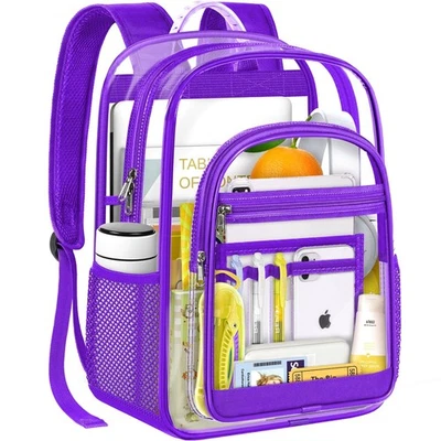 Clear Backpack for School - 17 inch Heavy Duty Transparent Bookbag for Boys a... - Image 1 of 4