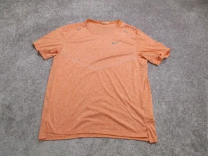 Nike Shirt Mens Size Medium Sports Athletics Running Gym Orange - Picture 1 of 8