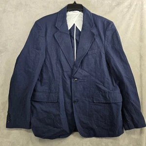 Alex Mill Cooper Blazer In Cotton Linen Navy Blue Mens XL Two Button Sport Coat - Picture 1 of 9