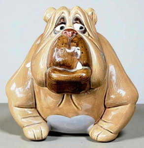 Vintage 1988 Disney Oliver and Company Francis Bulldog Dog Coin Bank Rare  - Picture 1 of 2