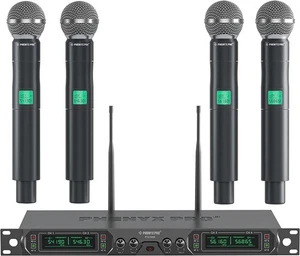 Pro Wireless Microphone System, 4-Channel UHF Wireless Mic, Fixed - Picture 1 of 4