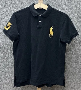 Polo Ralph Lauren Hemd Herren XL Schwarz Kurzarm Poloshirt Big Pony - Bild 1 von 9