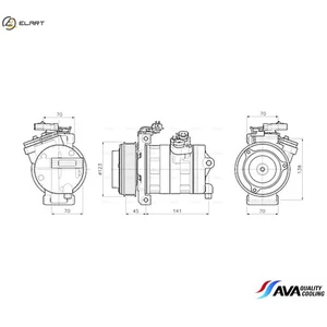 COMPRESSOR AIR CONDITIONING JEAK092 FOR JEEP DODGE ENS 2.8L 4cyl WRANGLER III - Picture 1 of 9