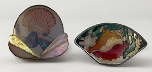 Vintage 1980’s Set Of 2 Seashell Bathroom Nightlight Covers 4” - Picture 1 of 5