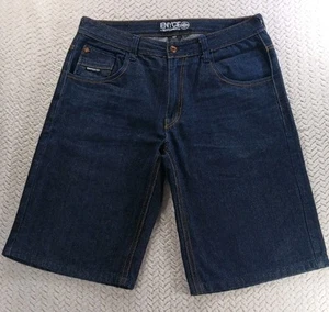 Enyce Denim Shorts Y2K 90’s Embroidered Baggy Hip Hop Skater Mens Size 36 - Picture 1 of 14