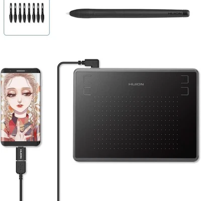 HUION Inspiroy H430P Grafiktablett, Modellnr H430P, Grafiktablett, 4,8 x 3 Zoll - Bild 1 von 4