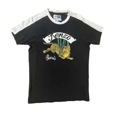 Camiseta Kenzo Paris Memento Collection 2 Tigre Hecha en Portugal Negra XS Foto 1 de 4