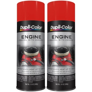 Duplicolor DE1620 (2-Pack), Engine Enamel Paint, Chevy Orange, 12 oz Aerosol - Picture 1 of 1