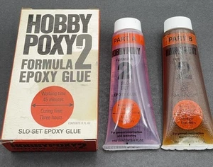 PETTIT PAINT HOBBY POXY 2 H52 FORMULA SLO-SET EPOXY GLUE 8 OZ Boats Planes NOS - Picture 1 of 4
