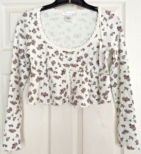Kirious LA Womens Cropped Shirt Top Size S Long Sleeve NWT - Picture 1 of 5