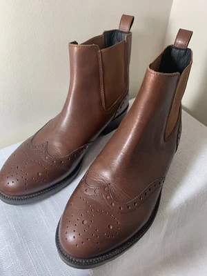 Botas Chelsea GEOX ITALIANAS Cuero Marrón para Mujer Talla 7.5. Foto 1 de 4