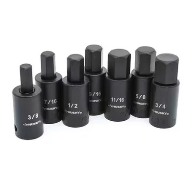 Husky 1/2 in. Drive Hex Bit Impact Socket Set SAE (7-Piece) - Image 1 of 4