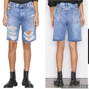 Frame Denim Le Slouch Bermuda Distressed Shorts 26 NEU - Bild 1 von 6