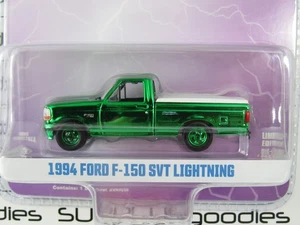 2024 Greenlight Hobby: 1994 FORD F-150 F150 SVT LIGHTNING Chrome GREEN MACHINE - Picture 1 of 8