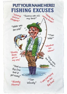 Fishing Excuses Large Microfibre Cleaning Cloth - can be Personalised - Picture 1 of 6