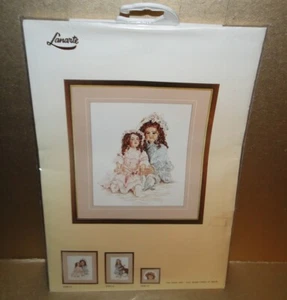 Vintage NOS New Lanarte Cross Stitch Kit 33613 "Two Dolls" 14 1/2" x 16 1/2" - Picture 1 of 3