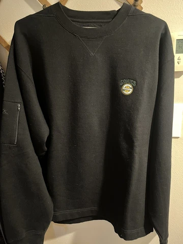 New Cutter & Buck Vintage Seattle SuperSonics Black Crew Neck Sweatshirt XL Cover
