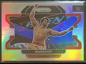 2022 Panini WWE Prizm Mansoor #66 Silver Prizm Smackdown