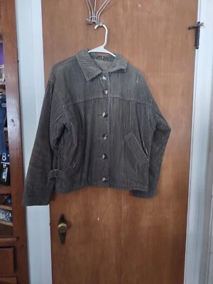 Arizona Jean Corduroy Petite Medium Green Button Jacket - Image 1 of 4