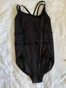 IVIVVA by Lululemon Size 12 Black Bodysuit Leotard Stretch Dance Strappy Tank - Picture 1 of 3