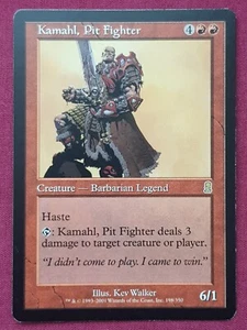 Magic The Gathering ODYSSEY KAMAHL PIT FIGHTER red card MTG - Picture 1 of 2
