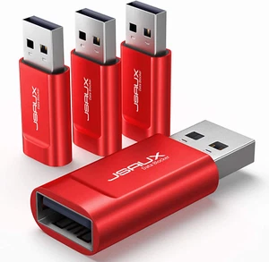 JSAUX USB Data Blocker, (4-Pack) USB-A Defender Only for Quick Charge, Protect a - Picture 1 of 12