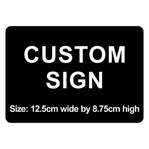 Custom Laser Engraved Sign Plaque - 12.5cm x 8.75cm / 4.9" x 3.4" C00003 - Foto 1 di 95