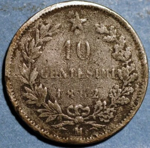 Italy 10 Centesimi 1862 Vittorio Emanuele II KM# 11 - Picture 1 of 2