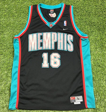 VTG Nike Memphis Grizzlies Pau Gasol NBA Jersey Men's L Swingman +2" Black Cover