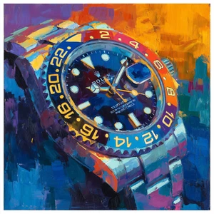 ๐ฅ Rolex Luxury Art ๐ Giclรฉe Print ๐จ 24x24โ ๐ฐ๏ธ COA ๐ 1/25 Signed โ๏ธ A10 - Picture 1 of 7
