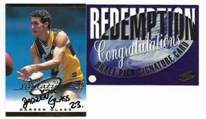 2000 Draft Pick Signature (DS11) Darren GLASS West Coast #191 :::: - Picture 1 of 2
