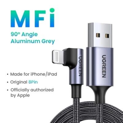 UGREEN MFi-Certified USB Lightning Cable 2.4A Fast Charging For iPhone 14 13 12 - Image 1 of 4