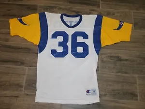 Jerome Bettis Los Angeles Rams NFL Football Jersey Vintage Champion 44 White #36 - Picture 1 of 8