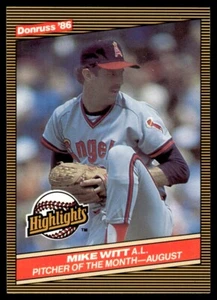 1986 Donruss Highlights MIKE WITT #38 California Angels - Picture 1 of 2