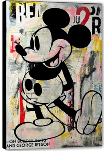 Mickey Mouse Pop Comic Abstrakt art Graffiti Bild 50x80 Aktuel art Modern GR10 - Picture 1 of 3