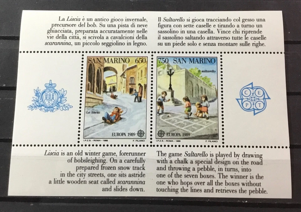 SAN MARINO #1171.  EUROPA - CHILDREN’S GAMES. MNH Foto 1 de 1