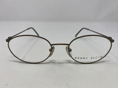 Perry Ellis Eyeglasses Frame France PE 131-3 50-19-140 Brown Full Rim Metal BN65 - Image 1 of 4