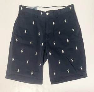 Polo Ralph Lauren pantaloncino uomo 29 blu navy all over pony logo ricamato preppy - Foto 1 di 9