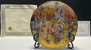 FRANKLIN MINT Collector Plate"A PURRFECT FEAST" by Bill Bell plate #LA7692 - Picture 1 of 14