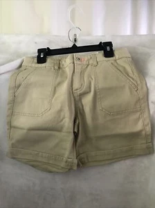Arizona Jean Co Girls Midi Kahki Shorts Beige Size 16 Reg Ret$26(TW-1368) - Picture 1 of 6